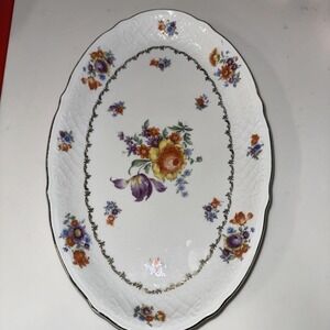 Schumann  "DRESDEN FLOWERS" 14" Oval Serving Platter #1 Largest